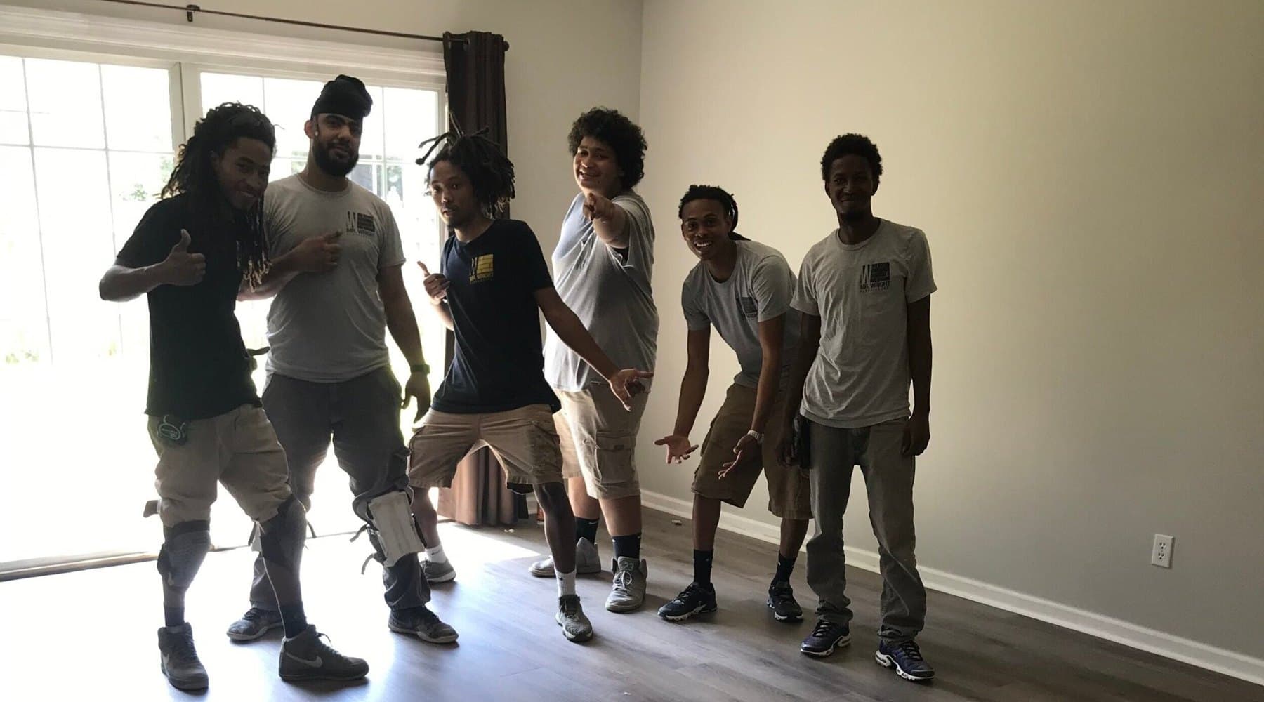The Mr. Wright Flooring crew on a job site in Jacksonville, Florida